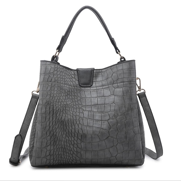 Jen & Co Handbags - Satchel Purse - Jen & Co (Grey)